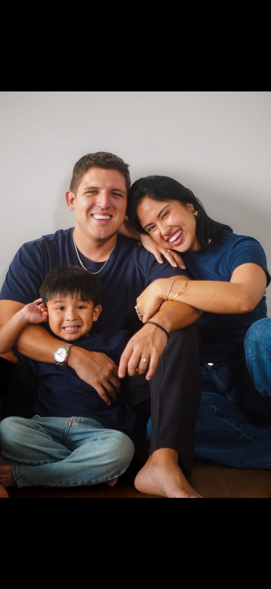 Winnie junto a su familia